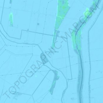 Topografische kaart Santa Giustina, hoogte, reliëf