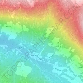 Topografische kaart Stoet, hoogte, reliëf