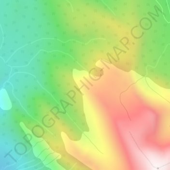 Topografische kaart Rocky Mountains, hoogte, reliëf