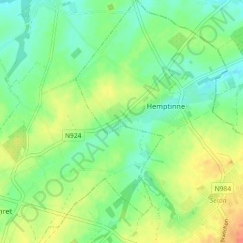 Topografische kaart Waya, hoogte, reliëf
