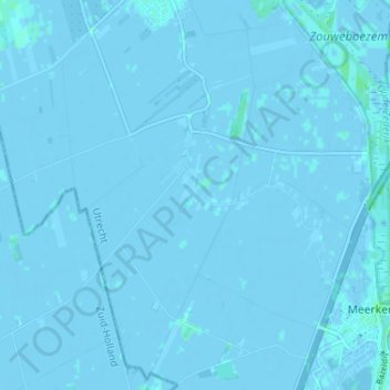 Topografische kaart Broek, hoogte, reliëf