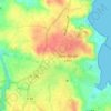 Topografische kaart Prat Cuic, hoogte, reliëf
