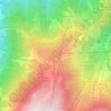 Topografische kaart Sella della Turra, hoogte, reliëf