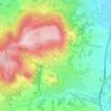 Topografische kaart Gergovie, hoogte, reliëf