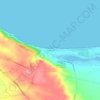 Topografische kaart Platamona, hoogte, reliëf