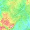 Topografische kaart Ourém, hoogte, reliëf