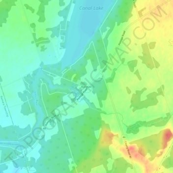 Topografische kaart Bolsover, hoogte, reliëf
