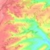 Topografische kaart La Gagetterie, hoogte, reliëf