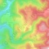 Topografische kaart Lugeastre Haut, hoogte, reliëf