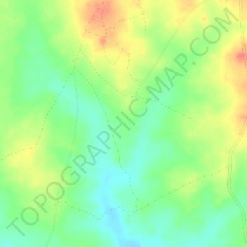 Topografische kaart Azer, hoogte, reliëf