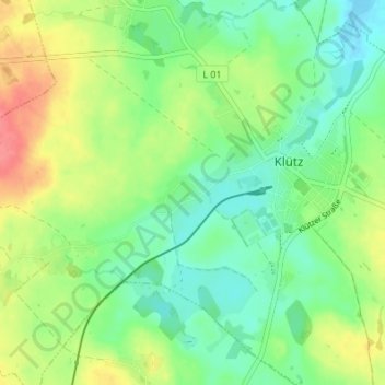 Topografische kaart Arpshagen, hoogte, reliëf