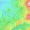 Topografische kaart Le Fraisse, hoogte, reliëf