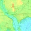 Topografische kaart Corteolona, hoogte, reliëf