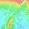 Topografische kaart Les Mézards, hoogte, reliëf