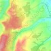 Topografische kaart Les Taureaux, hoogte, reliëf