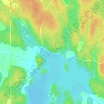 Topografische kaart Kipling, hoogte, reliëf