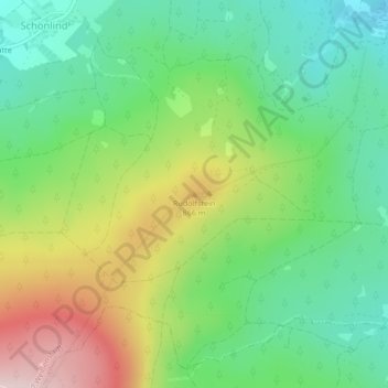 Topografische kaart Rudolfstein, hoogte, reliëf