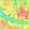 Topografische kaart Coteau d'Epagnac, hoogte, reliëf