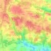 Topografische kaart Kergueris, hoogte, reliëf