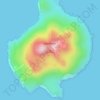 Topografische kaart Isla Rábida, hoogte, reliëf