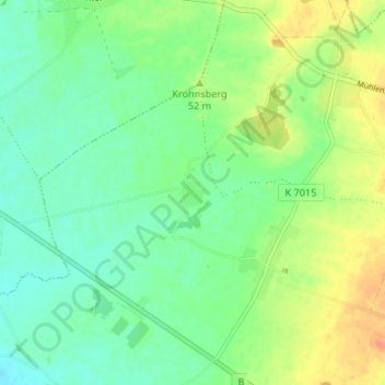 Topografische kaart Burghagen, hoogte, reliëf