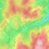 Topografische kaart Les Fougères, hoogte, reliëf