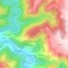 Topografische kaart Les Veyssières, hoogte, reliëf