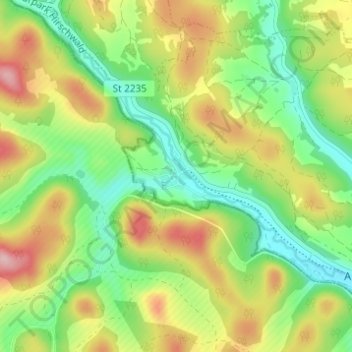 Topografische kaart Ransbach, hoogte, reliëf