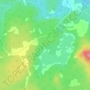 Topografische kaart Musquash, hoogte, reliëf