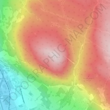 Topografische kaart Balbergkampen, hoogte, reliëf