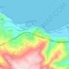 Topografische kaart Scafa Alta, hoogte, reliëf