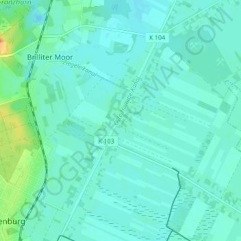 Topografische kaart Langenhausen, hoogte, reliëf