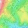 Topografische kaart Passo Campolongo, hoogte, reliëf