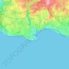 Topografische kaart Cascais, hoogte, reliëf