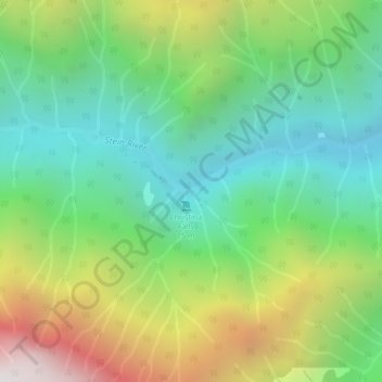 Topografische kaart Devil’s Staircase, hoogte, reliëf