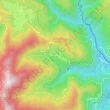 Topografische kaart Platischis, hoogte, reliëf