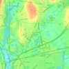 Topografische kaart South Attleboro, hoogte, reliëf