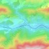 Topografische kaart Puget-Théniers, hoogte, reliëf