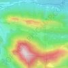 Topografische kaart Aiguebonnes, hoogte, reliëf