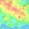 Topografische kaart Langat, hoogte, reliëf