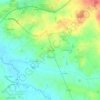 Topografische kaart La Preuille, hoogte, reliëf