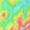 Topografische kaart Les Allagoutes, hoogte, reliëf