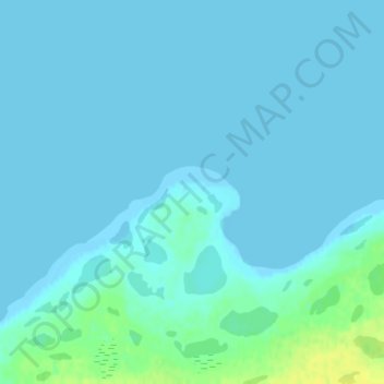 Topografische kaart Cape Felix, hoogte, reliëf