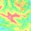 Topografische kaart Vieux Crubelets, hoogte, reliëf