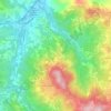 Topografische kaart Squillani, hoogte, reliëf