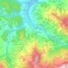 Topografische kaart Valle di Sopra, hoogte, reliëf