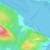 Topografische kaart L'Anse-aux-Cousins, hoogte, reliëf