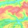 Topografische kaart Clandown, hoogte, reliëf