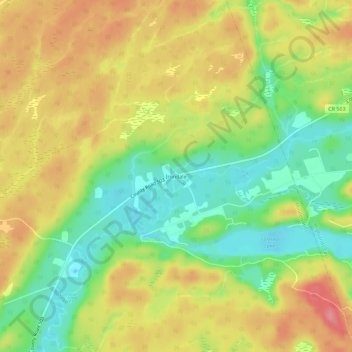 Topografische kaart Irondale, hoogte, reliëf