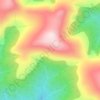 Topografische kaart Chaîne Côtière, hoogte, reliëf